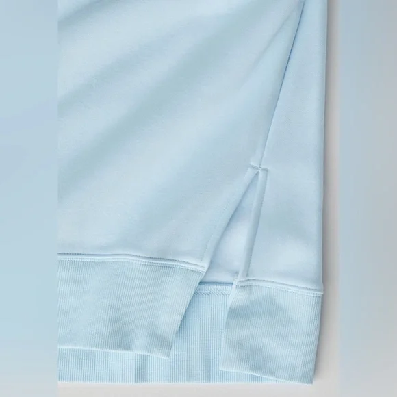 Fabletics Terry Oversized Crew Neck Sweatshirt | XS | NWT | Iced Out Blue - Picture 4 of 9